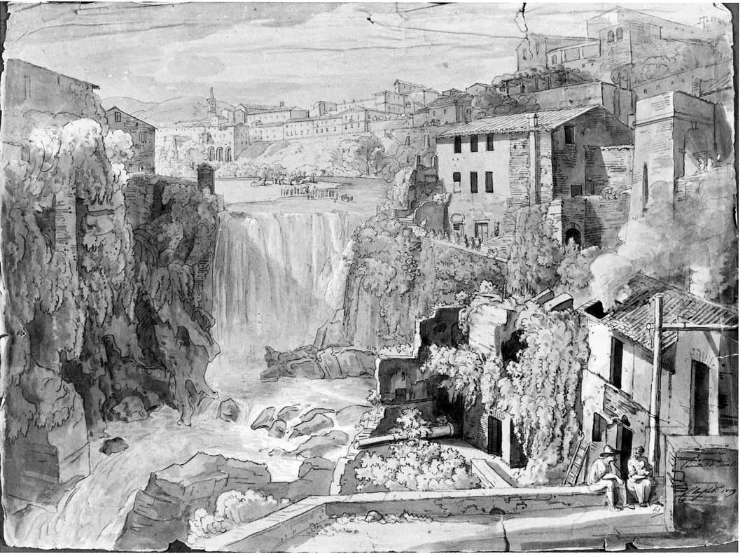 Luigi Basiletti-37-Veduta della cascata di Tivoli